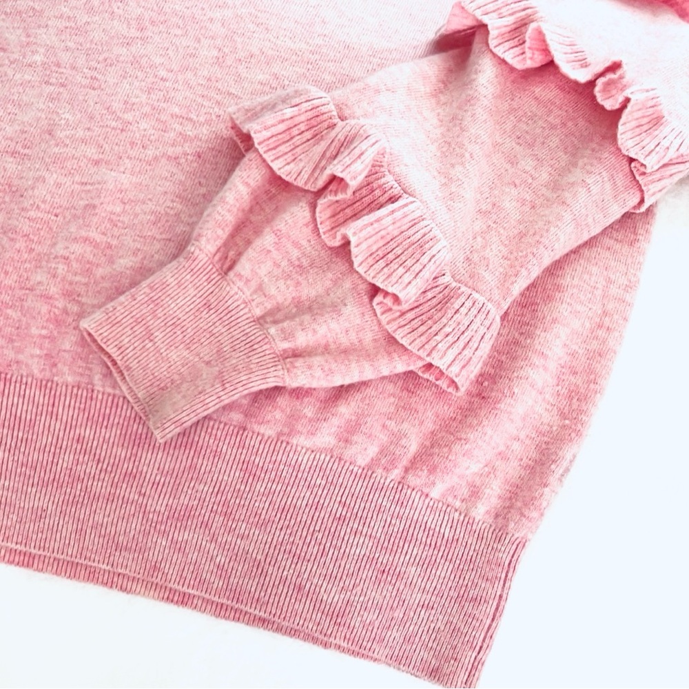 Women’s Ruffle Pink Sweater - Picture 5 of 5
